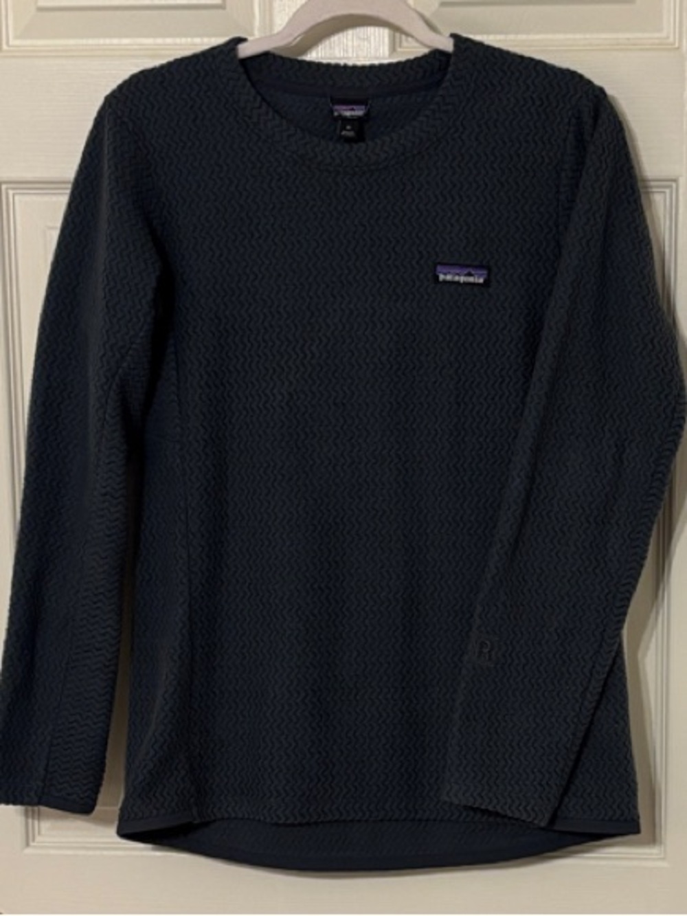 Patagonia W's R1 Air Crew Smolder Blue Long Sleeve Crew Fleece Pullover